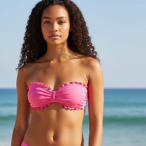 Victoria's Secret Other - Victoria’s Secret ruffle bandeau bikini top
